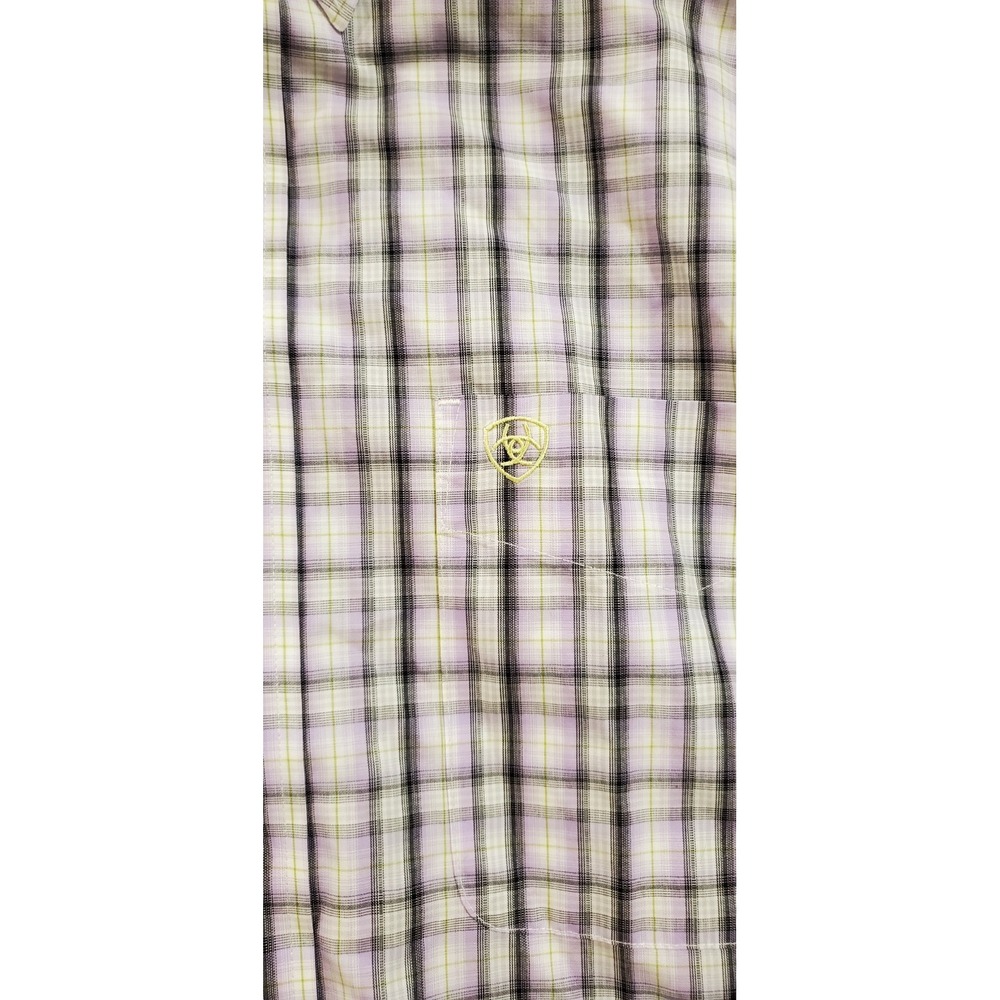 Ariat Men's Long Sleeve Button Down Shirt Size XL, Blue, Wrinkle-Free, Plaid - Picture 8 of 10